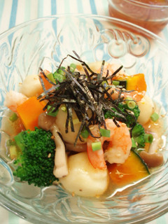 白玉とえび、野菜のとろ~り節つゆあんかけ-レシピのメイン写真