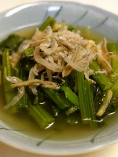 簡単!小松菜と油揚げの甘~い煮びたし-レシピのメイン写真