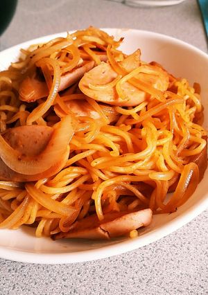焼きそば麺でナポリタン-レシピのメイン写真