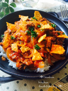 余り物で絶品!メキシカン風タコス丼♡-レシピのメイン写真