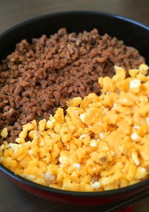 フライパン一つで二色丼♪-レシピのメイン写真