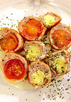 お弁当に！カナダポークのトマトチーズ巻き-レシピのメイン写真