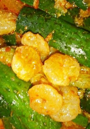 おつまみに…むきエビときゅうりの炒め物-レシピのメイン写真