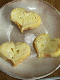 ハートな卵焼き-レシピのメイン写真
