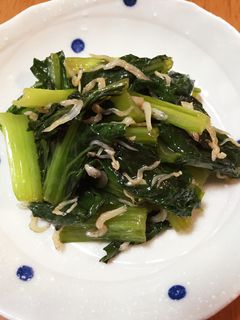 小松菜とじゃこの炒め物-レシピのメイン写真