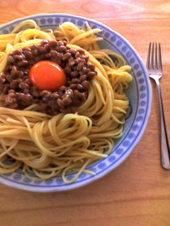めんつゆと納豆だけパスタ-レシピのメイン写真