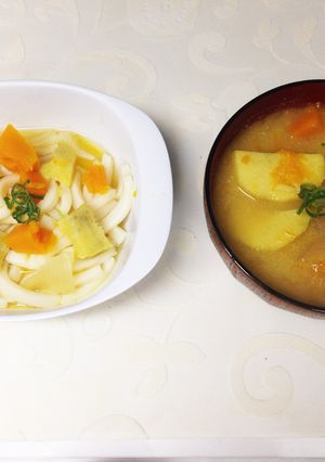 離乳食のうどん&大人の味噌汁-レシピのメイン写真