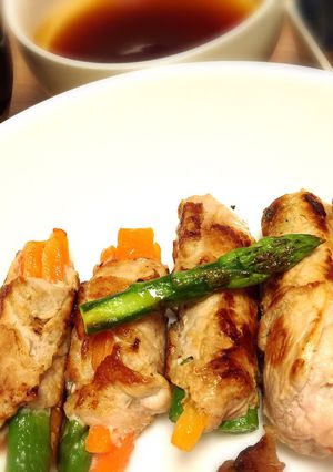 豚こまDE★茹で人参&アスパラの肉巻き-レシピのメイン写真