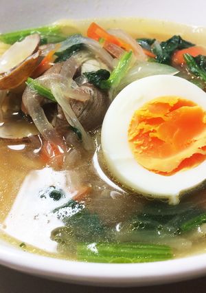 あさりと野菜煮込中華そば風★スープパスタ-レシピのメイン写真