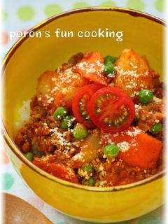 肉じゃがdeキーマカレー丼-レシピのメイン写真