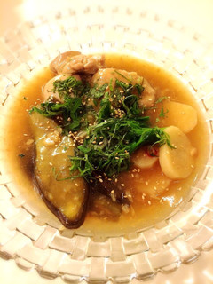 鶏肉と山芋と茄子の和風とろみソース煮★-レシピのメイン写真