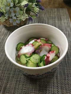 たこときゅうりの酢の物♡-レシピのメイン写真