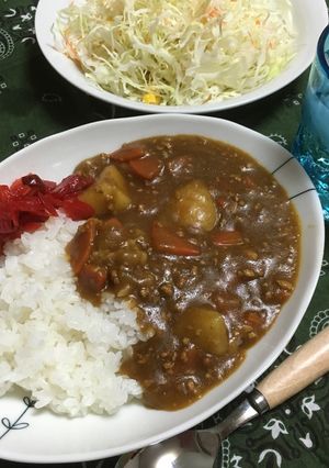 市販ルーで作る♡我が家の定番挽肉カレー-レシピのメイン写真