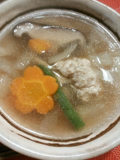 鶏胸肉ふわふわ(^^)つくねスープ-レシピのメイン写真