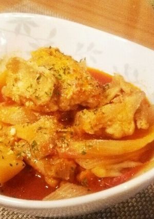 鶏肉と筍のトマト煮-レシピのメイン写真