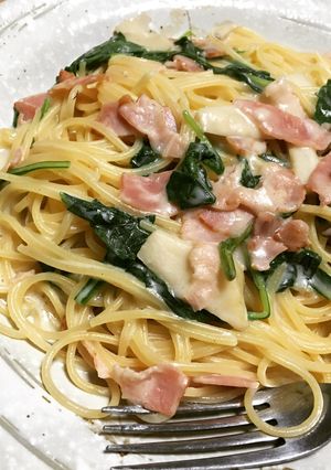 ベーコンの豆乳クリームパスタ-レシピのメイン写真