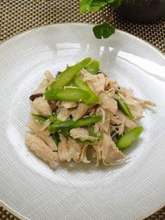 アスパラガスとささみの和え物-レシピのメイン写真