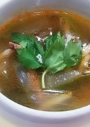 牛肉と三つ葉のスープ-レシピのメイン写真
