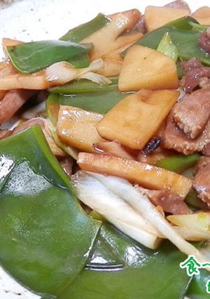 生めかぶとたけのこの豚タン炒め-レシピのメイン写真