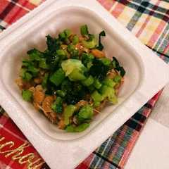 納豆に青菜♬-レシピのメイン写真