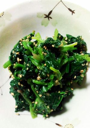 簡単に、 ほうれん草のごまあえ-レシピのメイン写真