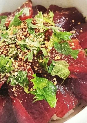 簡単!こっくり味しみ まぐろ漬け丼-レシピのメイン写真