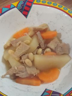 豚と大根と大豆の炒め煮-レシピのメイン写真