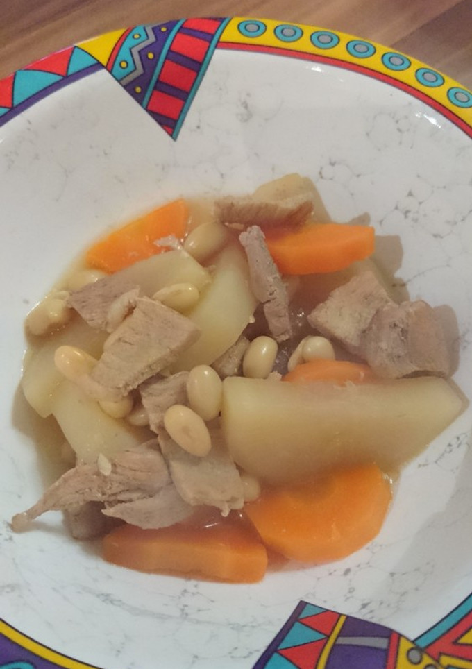 豚と大根と大豆の炒め煮-レシピのメイン写真