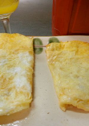 最速のトマトとオレンジの卵焼き-レシピのメイン写真