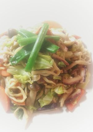 焼そば麺でタコとアンチョビのぺペロン風♫-レシピのメイン写真