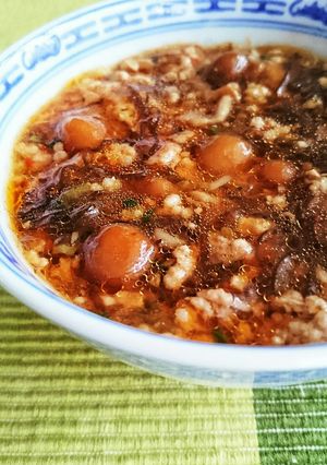 もずくとなめこの麻婆風-レシピのメイン写真