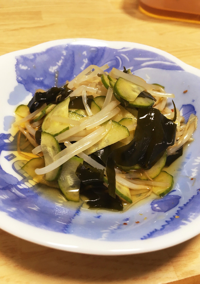 つわり中に！もやしきゅうりわかめの酢の物-レシピのメイン写真