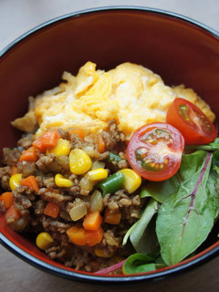 リメイク、そぼろの彩り丼-レシピのメイン写真