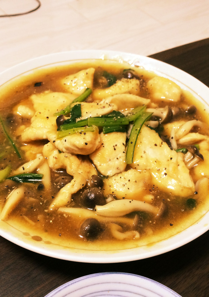 彼飯◎鶏と小松菜きのこの生姜あんかけ-レシピのメイン写真