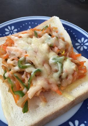 野菜たっぷりヘルシーピザトースト-レシピのメイン写真