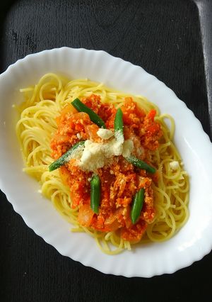 肉なし！ミートソース風スパゲティー♪-レシピのメイン写真