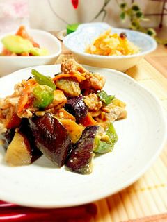 豚こま肉で麻婆茄子風炒め-レシピのメイン写真