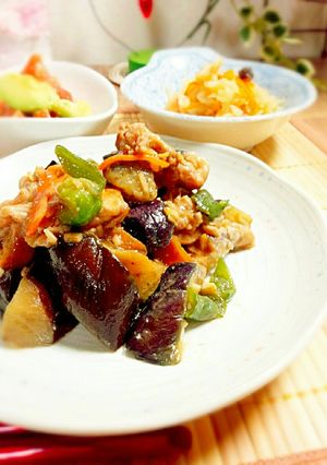 豚こま肉で麻婆茄子風炒め-レシピのメイン写真