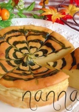 ミキサーで♡さつまいもケーキに抹茶デコ-レシピのメイン写真