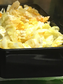 【弁当_炭水化物】米_キャベツ_卵で丼物-レシピのメイン写真