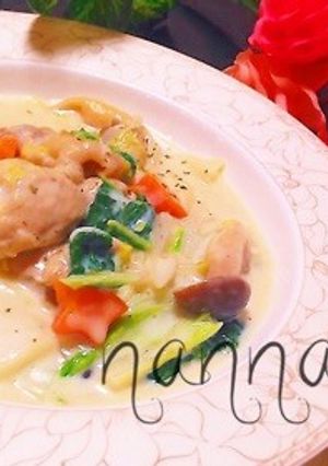 15分で完成♪白菜と鶏肉のクリーム煮♡-レシピのメイン写真