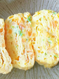 人参とネギ入りの卵焼き-レシピのメイン写真