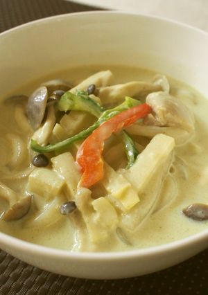 グリーンカレーうどん-レシピのメイン写真