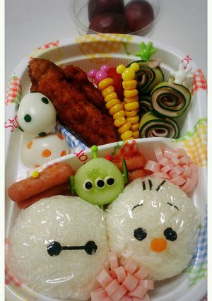 ベイマックス＆オラフの簡単ツムツムにぎり-レシピのメイン写真