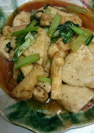 鳥胸肉と油揚げの甘辛炒め-レシピのメイン写真