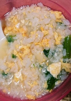 菜の花と卵・春の雑炊-レシピのメイン写真