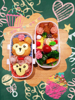 ツムツムキャラ弁簡単おかず可愛いお弁当-レシピのメイン写真