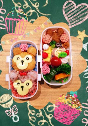 ツムツムキャラ弁簡単おかず可愛いお弁当-レシピのメイン写真