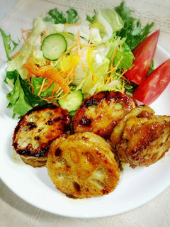 ☆蓮根バーグ~照り焼きソース~☆-レシピのメイン写真
