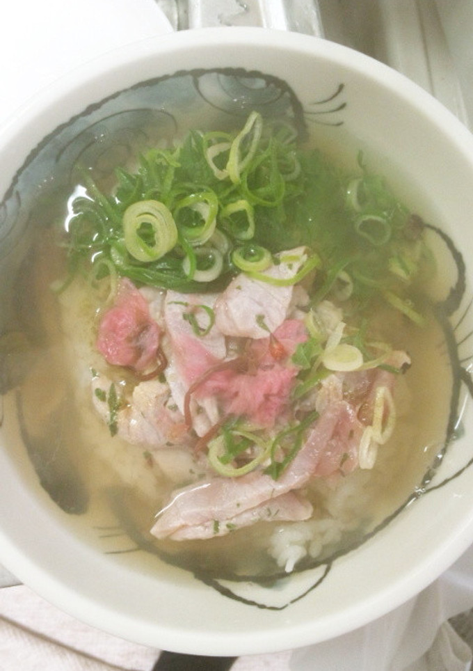 桜の花と白身魚のぶっかけ茶漬け-レシピのメイン写真